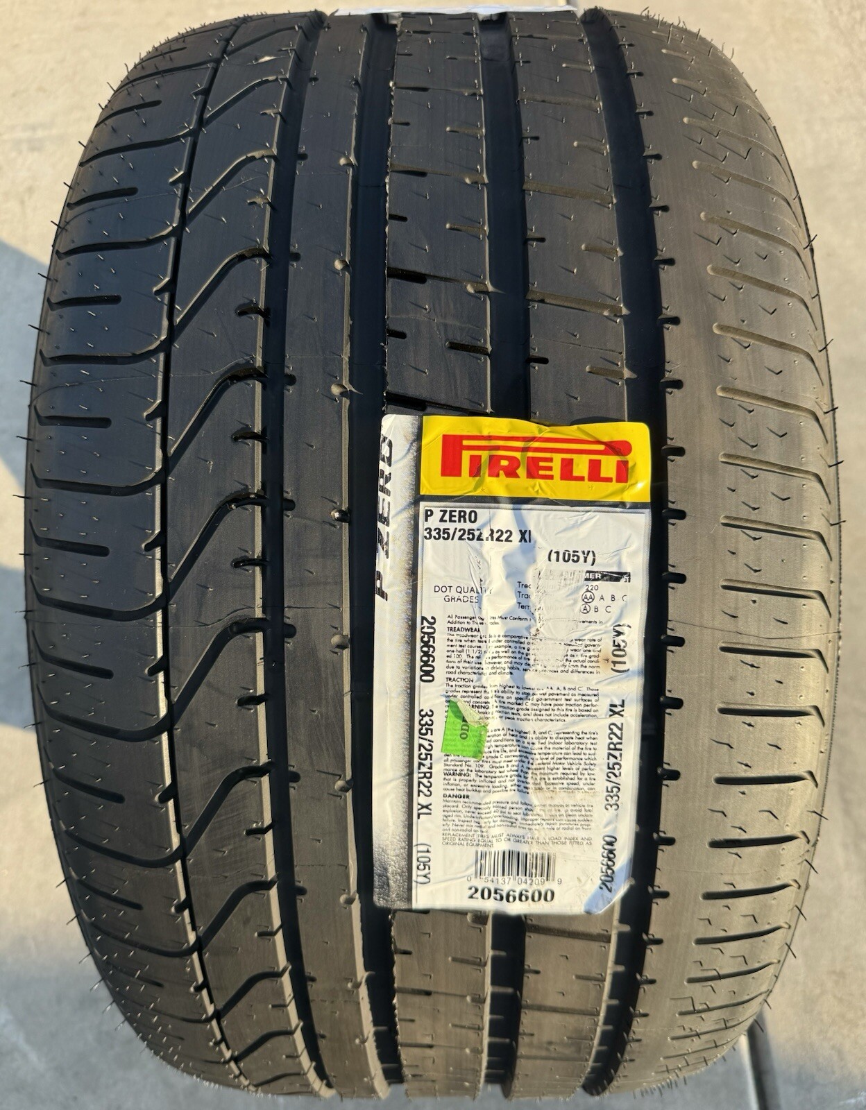 TWO BRAND NEW 335/25ZR22 105Y Pirelli P Zero Tires Like Michelin Pilot Sport 4S