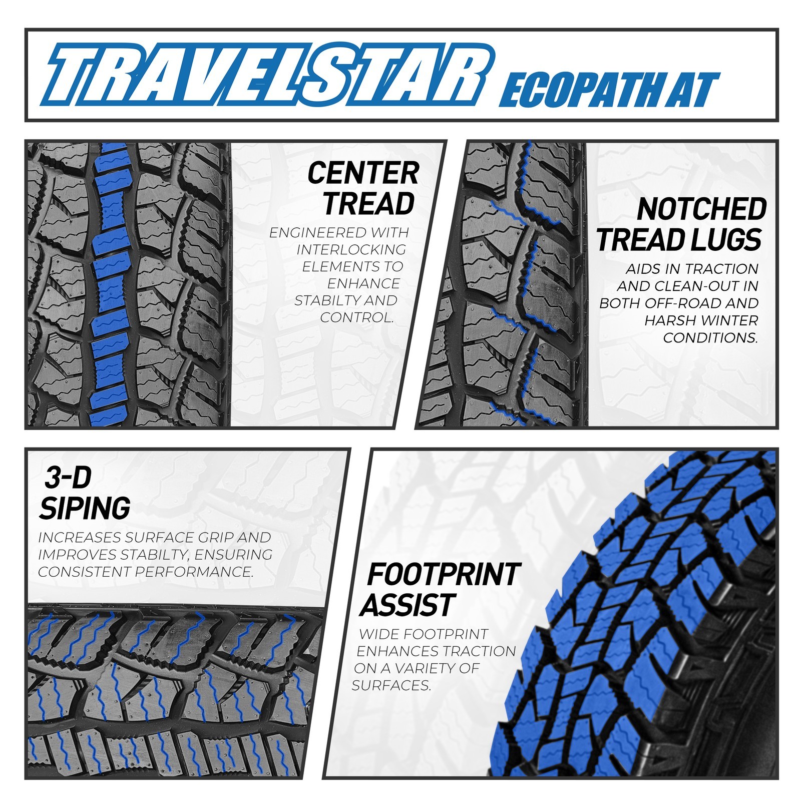 Travelstar EcoPath A/T LT285/75R16 10Ply 126R Load E SUV/Truck All Terrain Tire