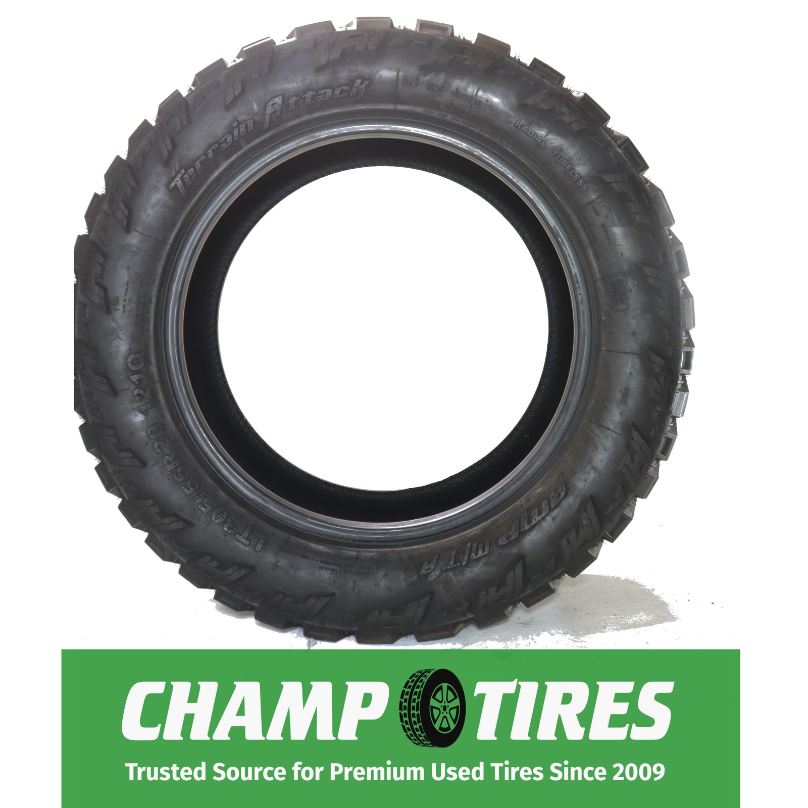 P305/55R20 AMP Terrain Attack M/T A 121 Q Used 9/32nds