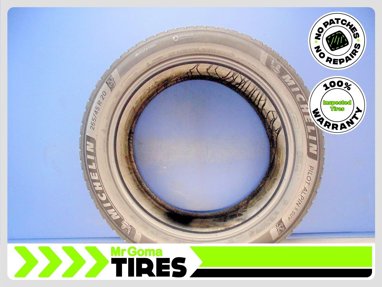 1 MICHELIN PILOT ALPIN 5 SUV MO1 XL 265/45R20 USED TIRE 7.6/32 TREAD 2654520