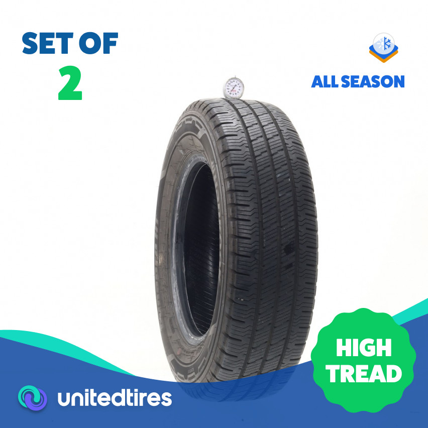 Set of (2) Used 205/75R16C Hankook Dynapro HT 113/111R – 8/32 (YWY0)
