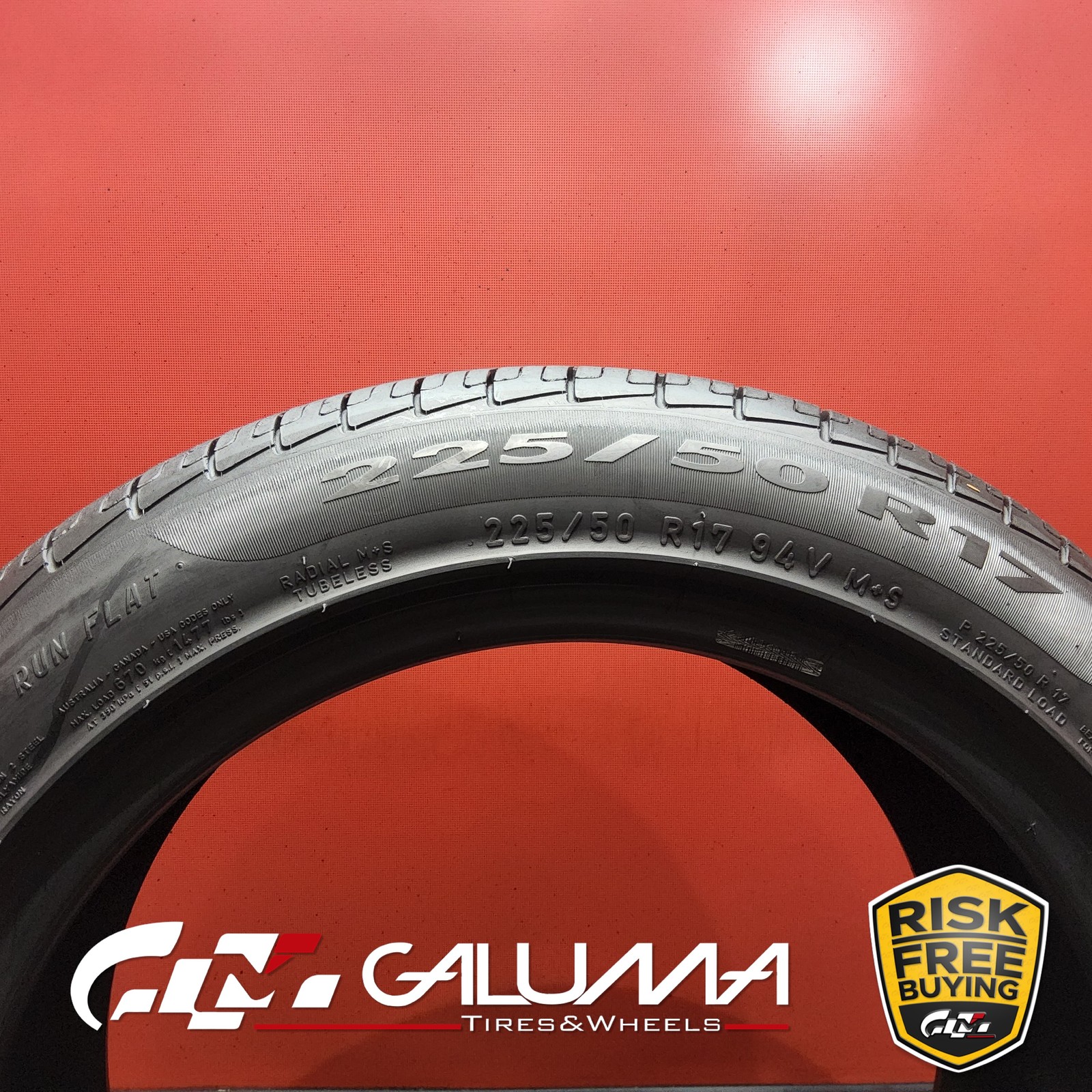 1 Tire Pirelli Cinturato P7 All Season RunFlat 225/50/17 R17 94V NoRepairs 95280