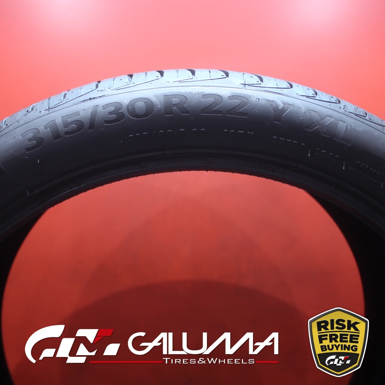 1 (One) Tire LikeNEW Continental PremiumContact 6 315/30R22 315/30/22 #83100