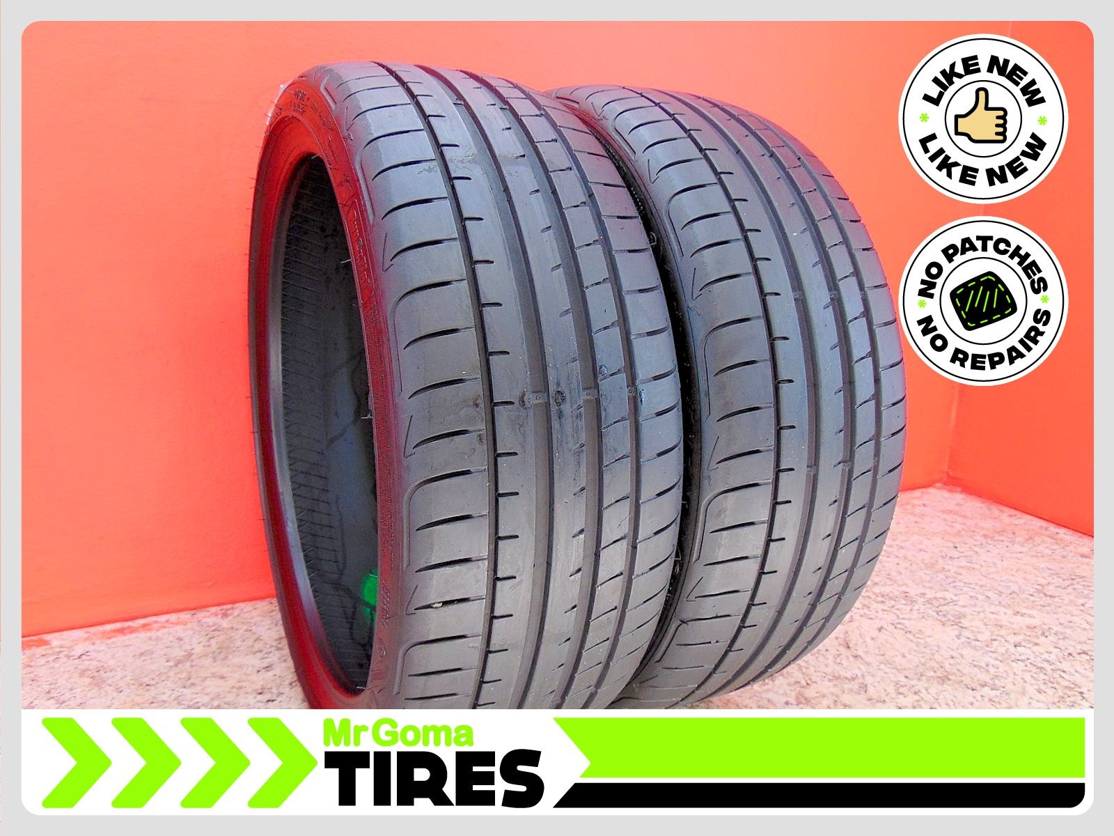 2 GOODYEAR EAGLE F1 ASYMMETRIC 3 RSC RFT 205/40R18 TIRES 7.5/32 TREAD RUN FLAT