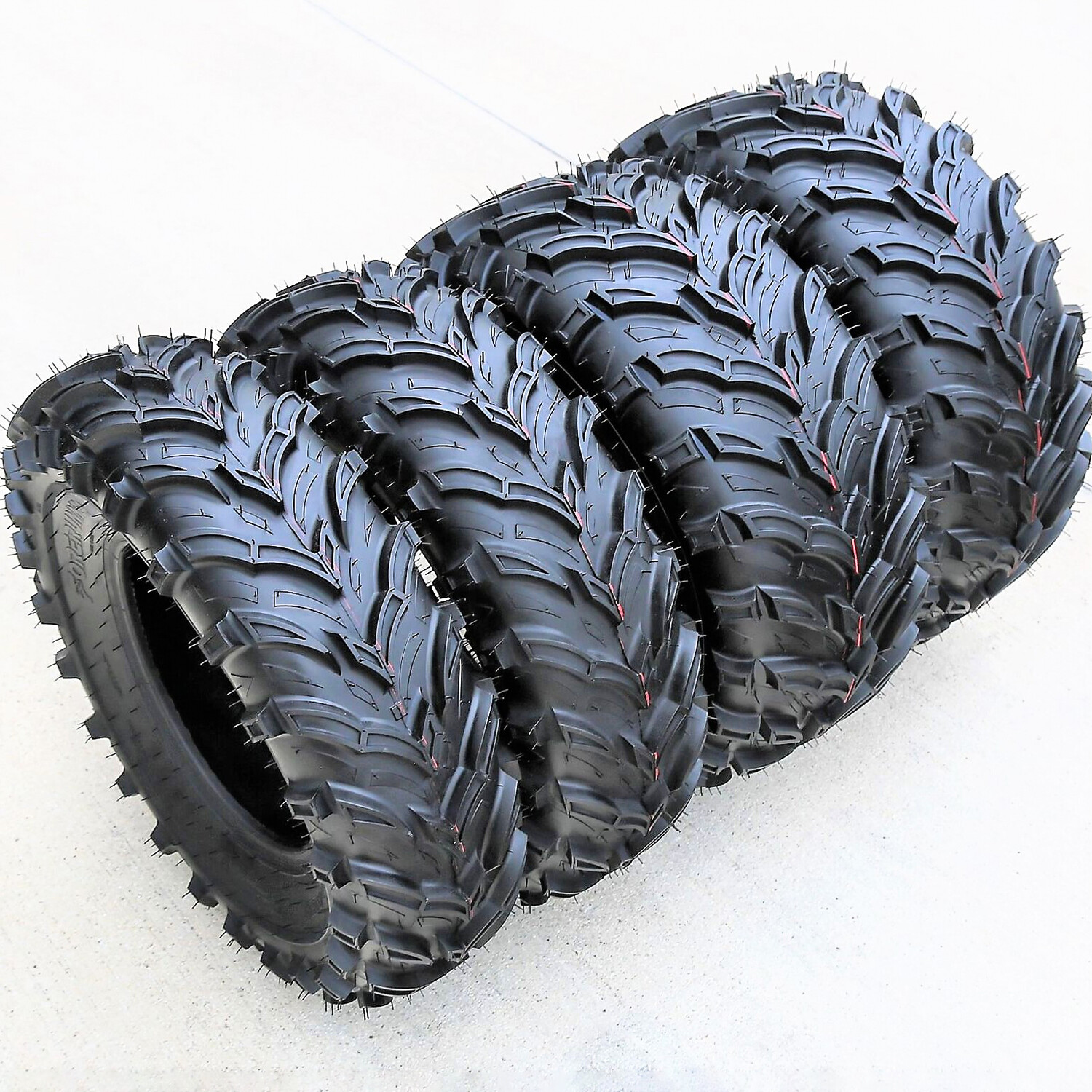 Set of 4 Mars B ATV UTV Mud Tires 2x 25×8-12 & 2x 25×10-12 6 Ply