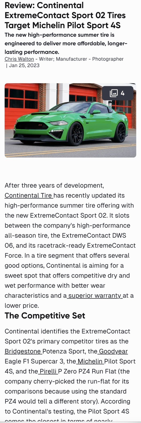 Set of TWO BRAND NEW 245/30ZR20 90Y Continental ExtremeContact Sport 02 Tires