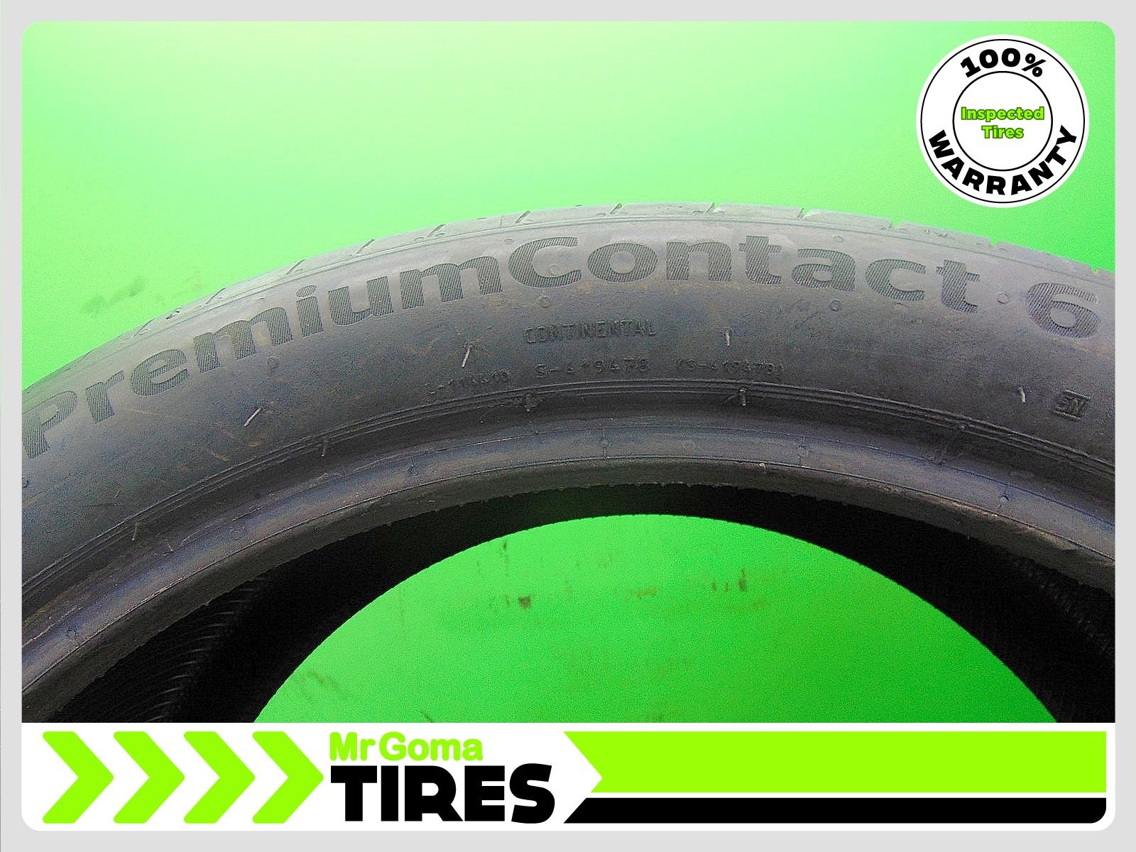 2 315/30R22 USED TIRES CONTINENTAL PREMIUMCONTACT 6 XL 7.0/32 TREAD 3153022 107Y
