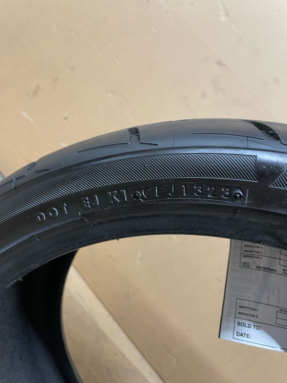 (B) FIRESTONE FIREHAWK INDY 500 295/30R20 93W 7/NDS DOT 1323