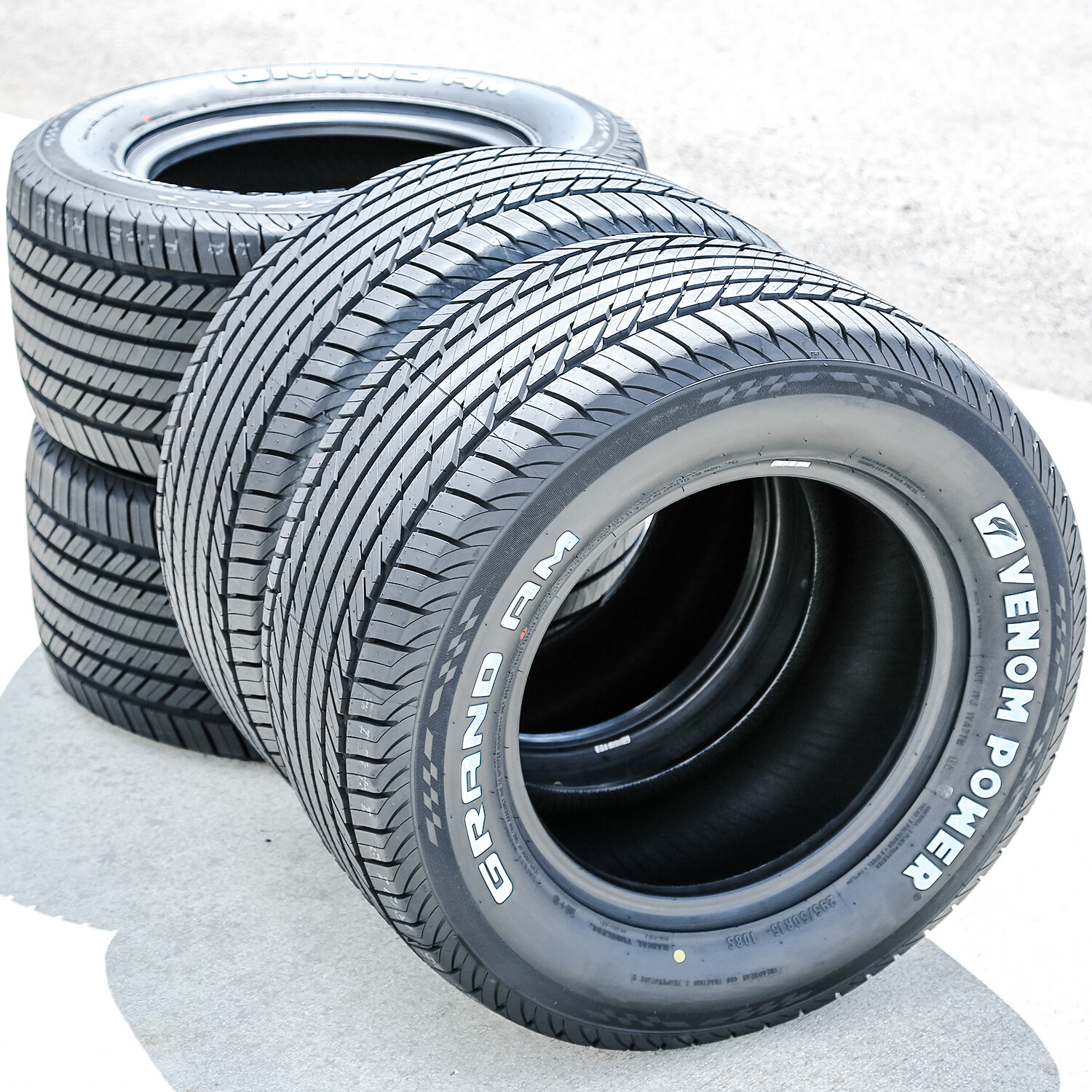 2 Tires Venom Power Grand AM 295/50R15 108S AS A/S All Season