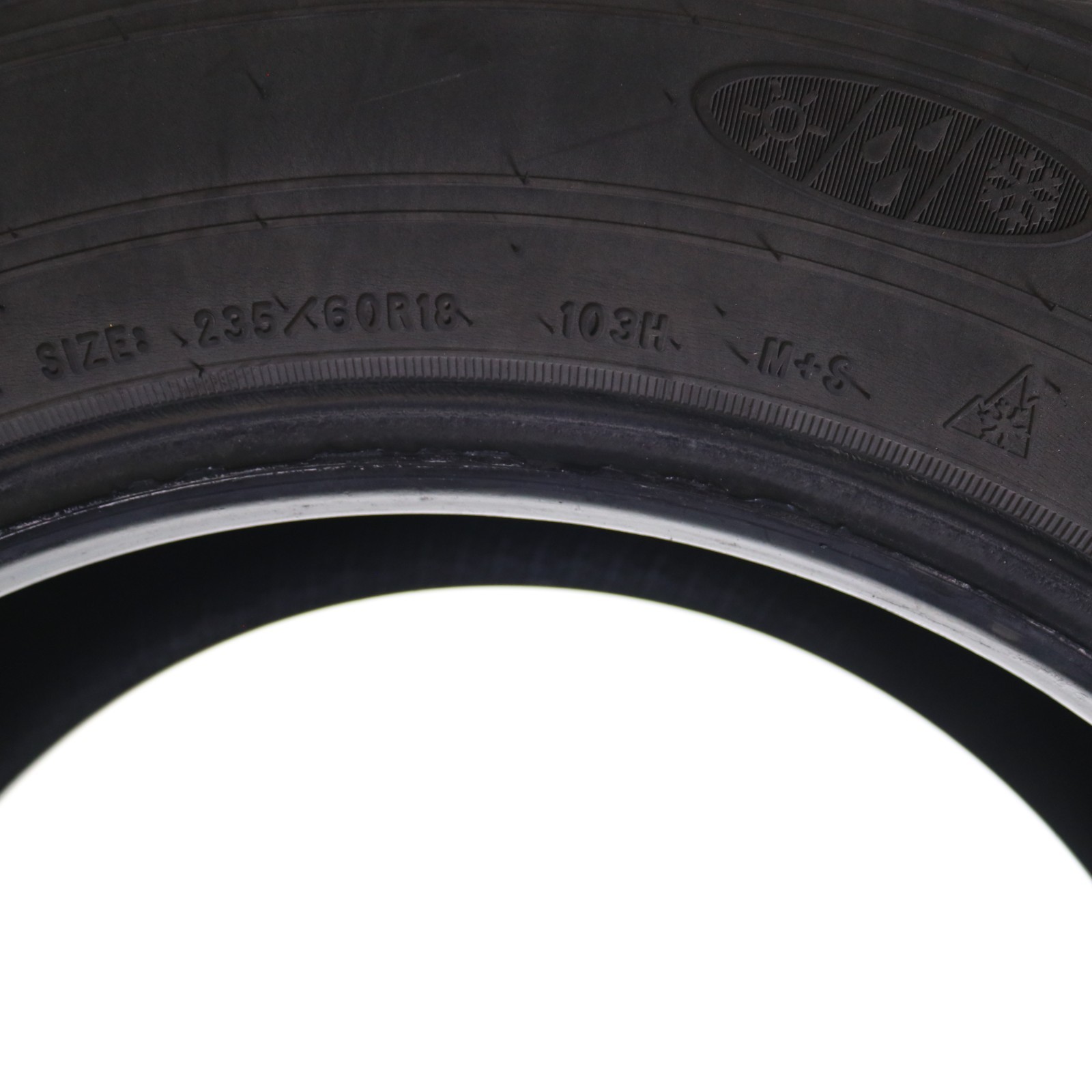 Set of 4 Used 235/60R18 Goodyear Assurance WeatherReady – 103H – 7.5-8/32