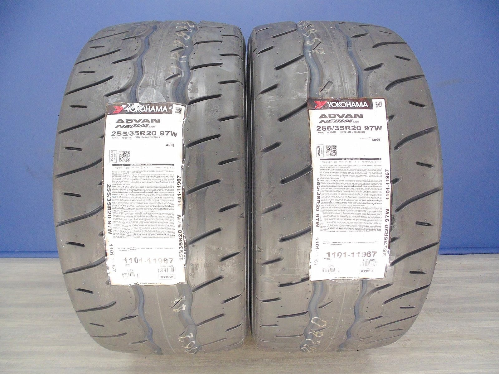2 BRAND NEW 255/35R20 YOKOHAMA ADVAN NEOVA AD09 XL 255/35/20 97W 2553520