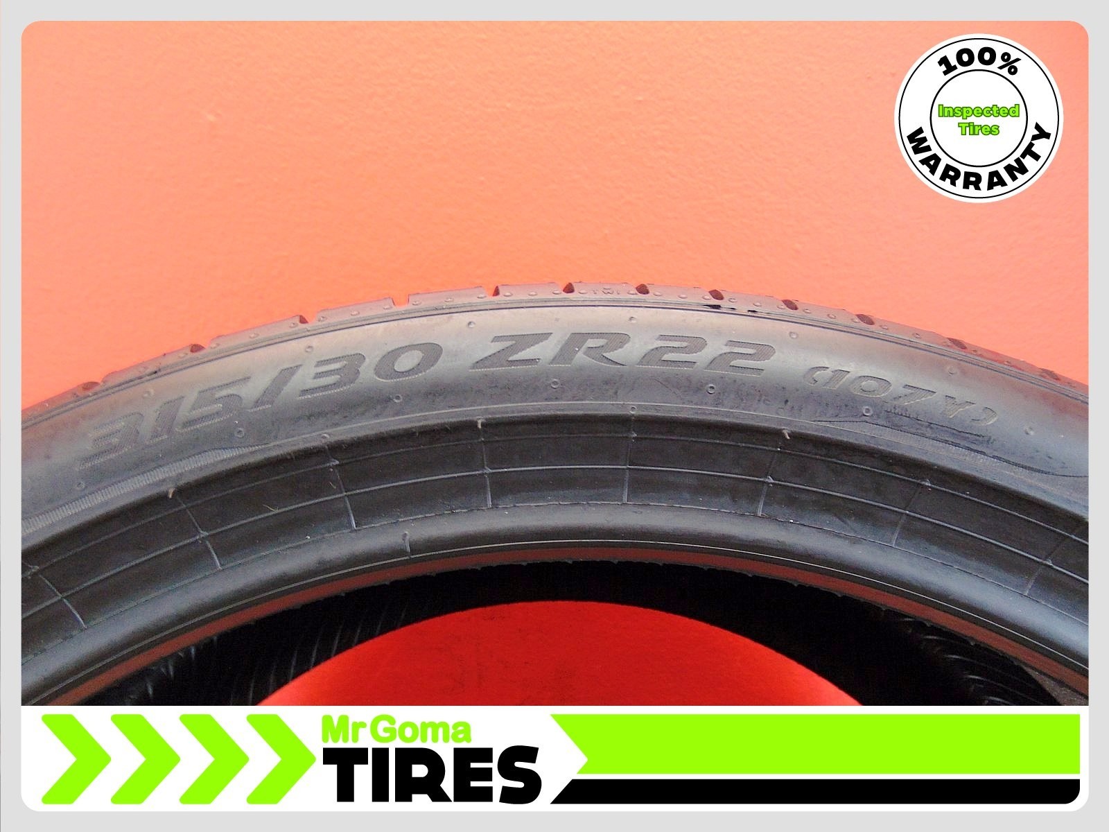 2 PIRELLI P ZERO TM PZ4 BH ELECT 315/30ZR22 USED TIRES 7.8/32 TREAD 3153022