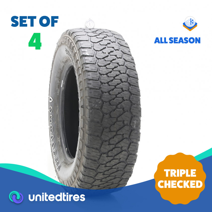 Set of (4) Used LT 275/70R18 Firestone Destination X/T 125/122S – 6.5-8/32