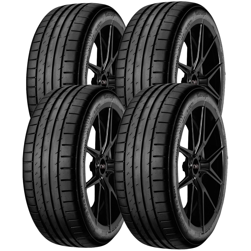 (QTY 4) 265/30ZR19 GripMax SureGrip Pro Sport 93Y XL Black Wall Tires