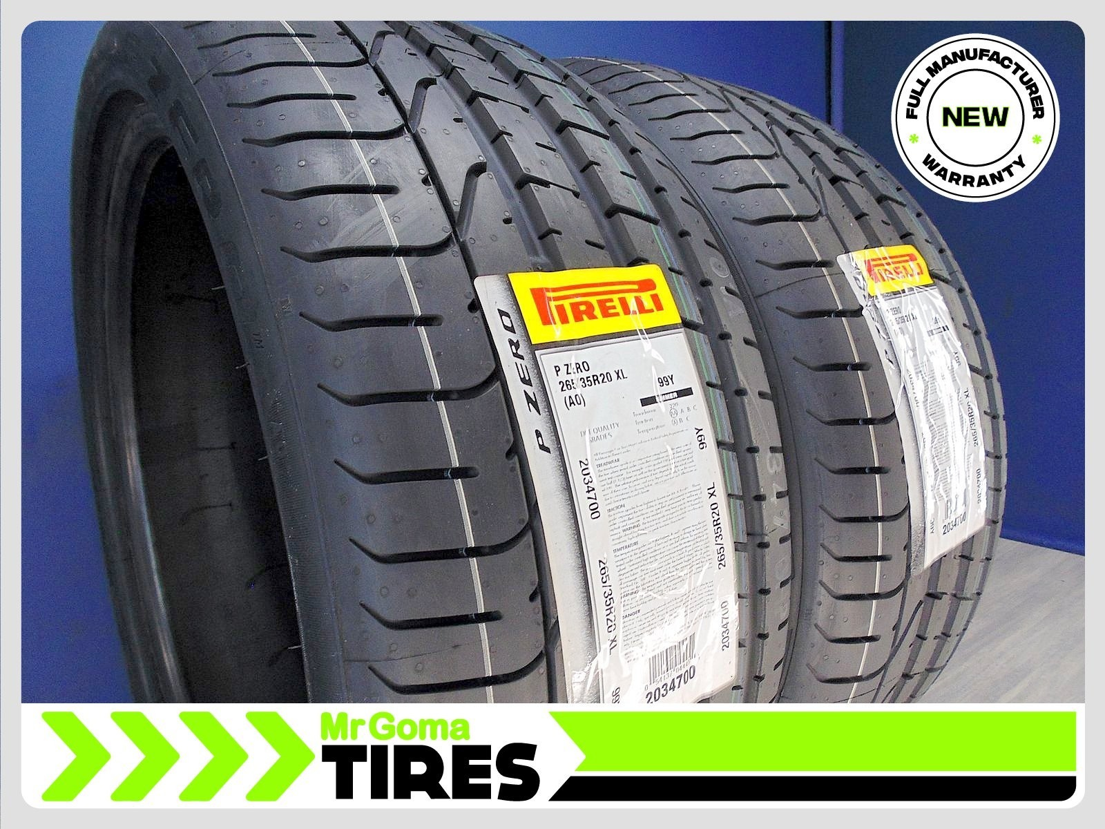2 BRAND NEW TIRES PIRELLI P ZERO TM AO XL 265/35R20 99Y 2653520