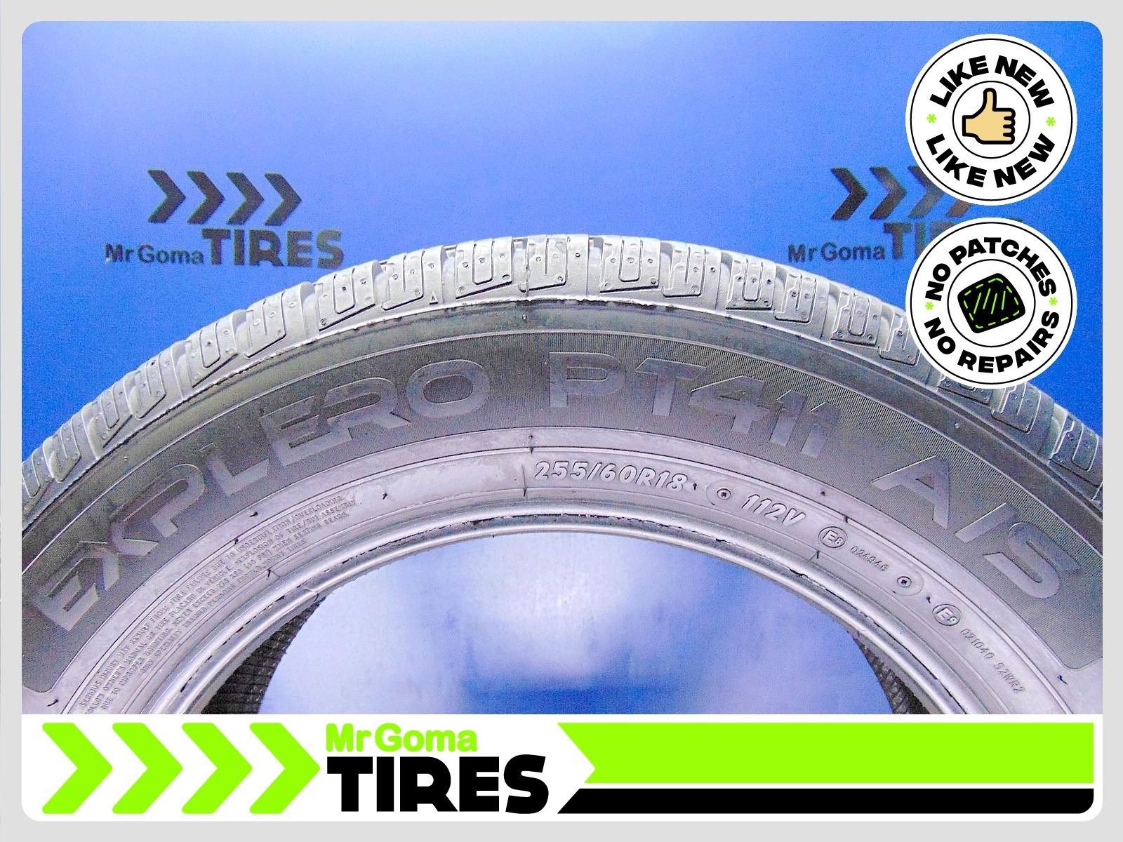 1 PETLAS EXPLERO PT411 A/S 255/60R18 USED 9.0/32 Tread NO PATCH 112V 2556018