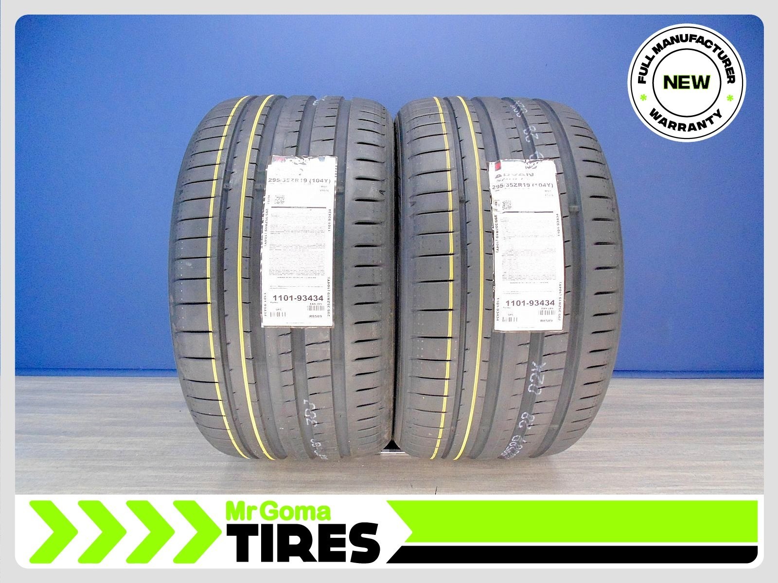 2 BRAND NEW 295/35ZR19 YOKOHAMA ADVAN SPORT V107 MO1 XL 104Y MERCEDES 2953519