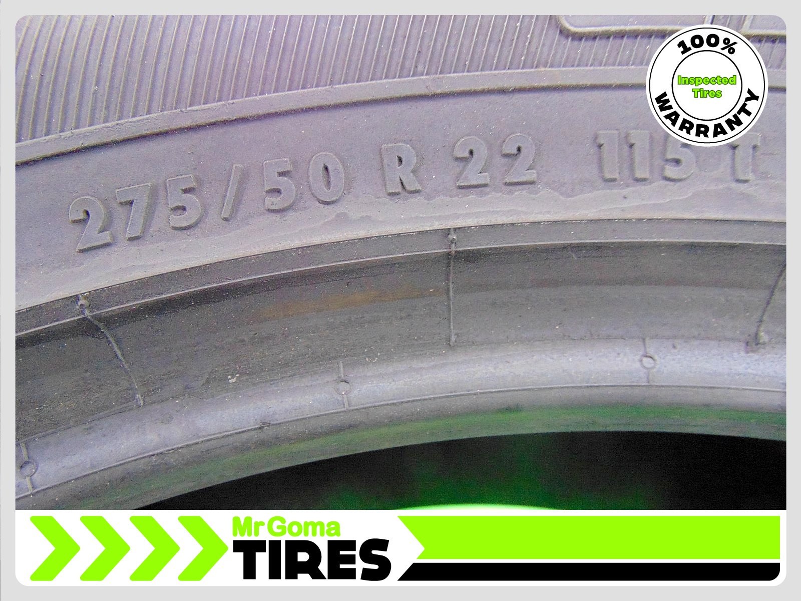 1 275/50R22 USED TIRE GENERAL GRABBER HTS 60 8.0/32 TREAD 2755022 115T