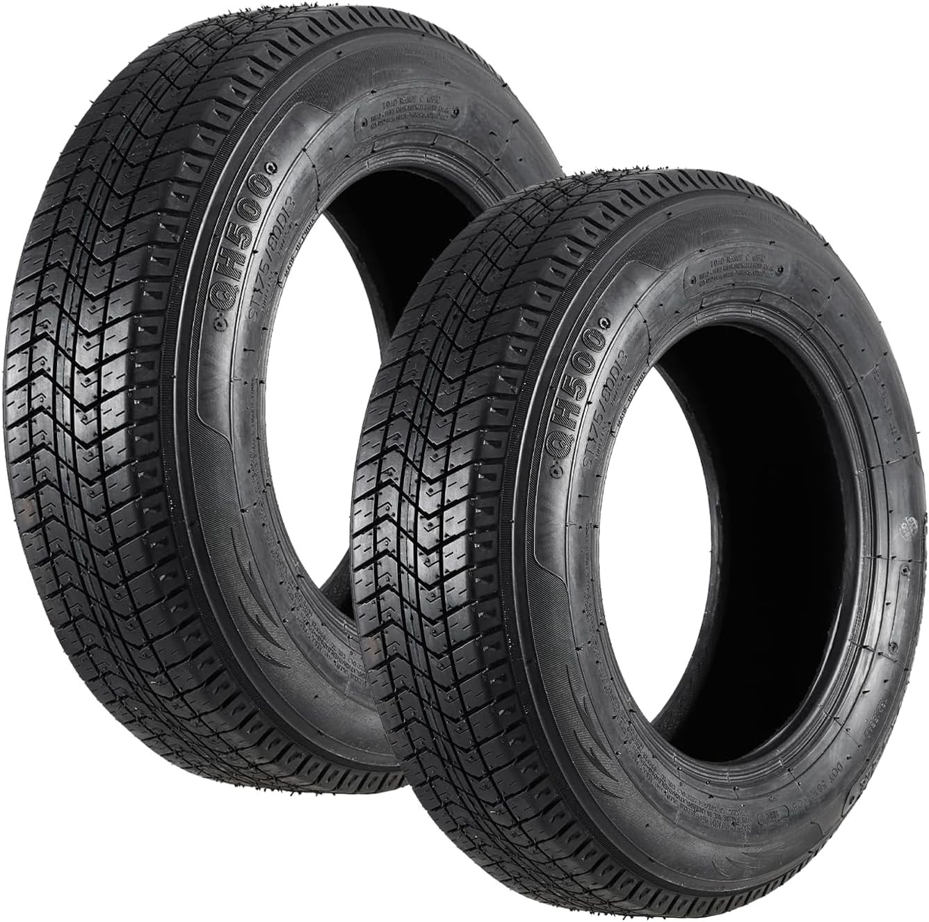 4PCS ST205/75D14 Trailer Tires 6Ply Load Range C Heavy Duty 205 75 14 Tubeless