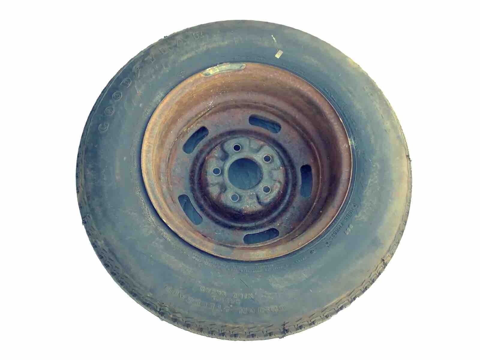 GM 15×8 AZ Rally Wheel with Goodyear GR70-15 Steelgard Tire 1970s Corvette OEM