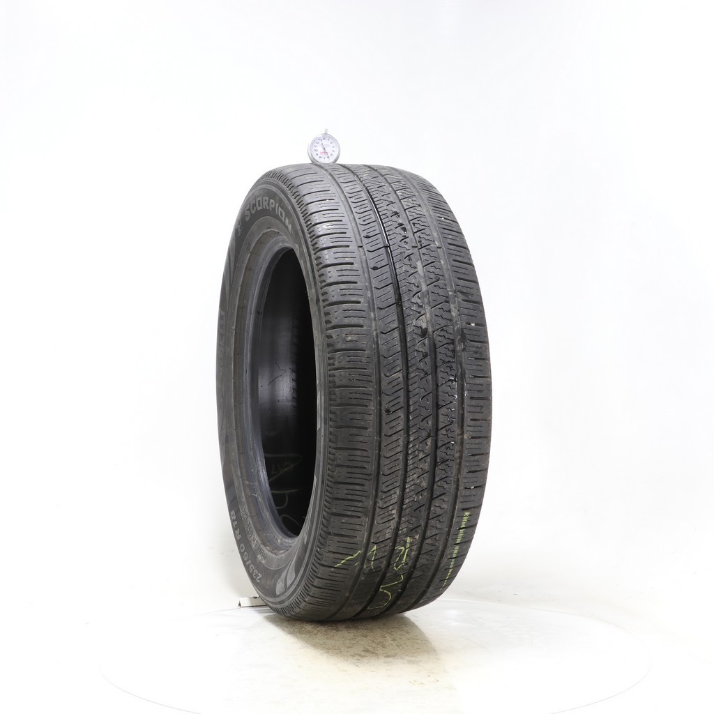Set of (4) Used 235/60R18 Pirelli Scorpion AS Plus 3 107V – 5-7/32 (1ADMZ)