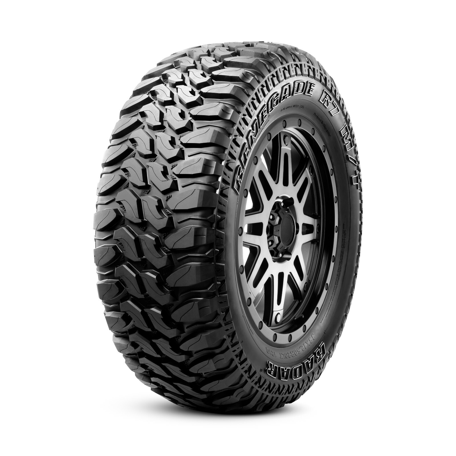 33X12.50R20LT Radar RENEGADE R7 M/T 119Q LOAD F 12PLY OWL 80PSI