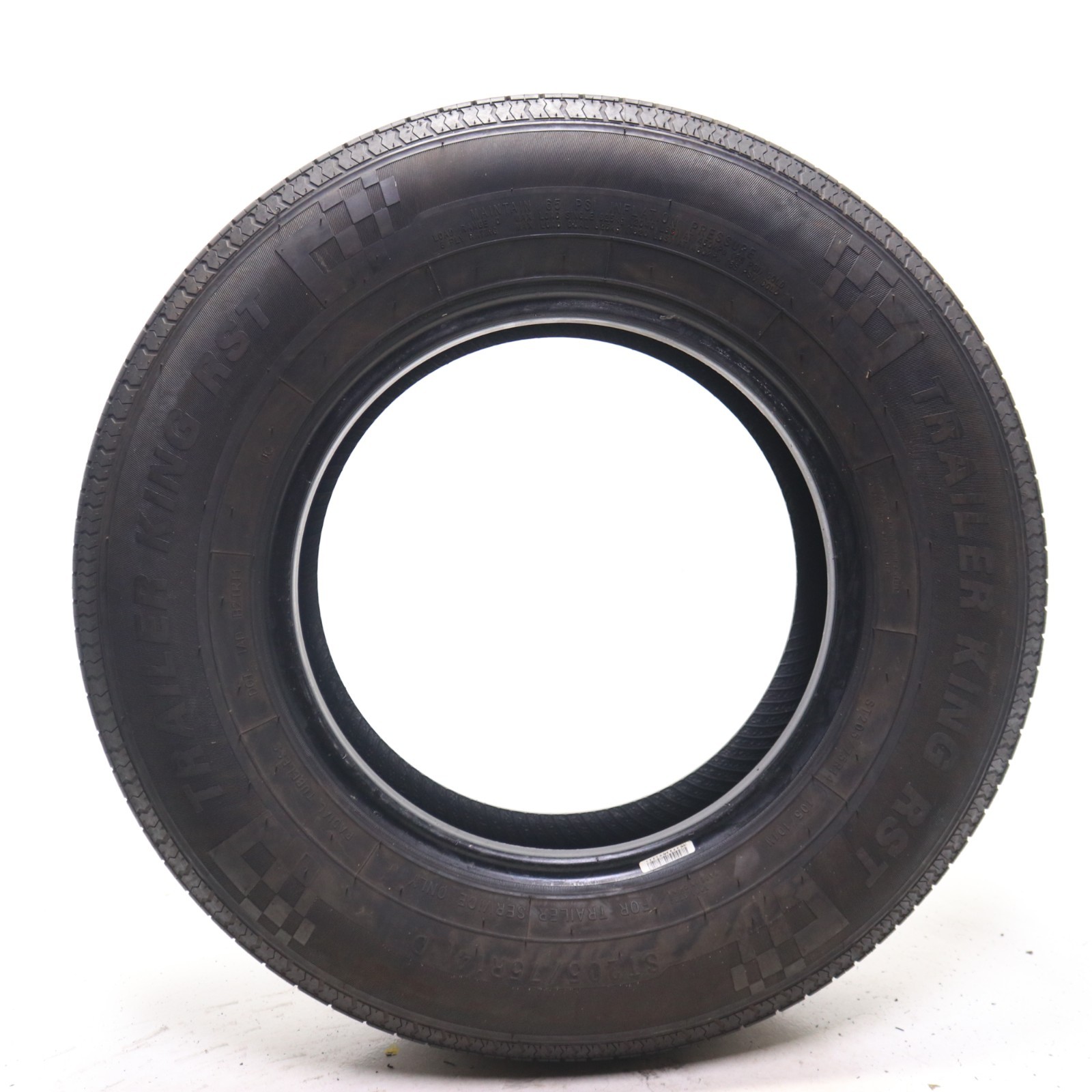 Set of 2 Used ST 205/75R14 Trailer King RST – 105/101M – 5.5/32 No Repairs