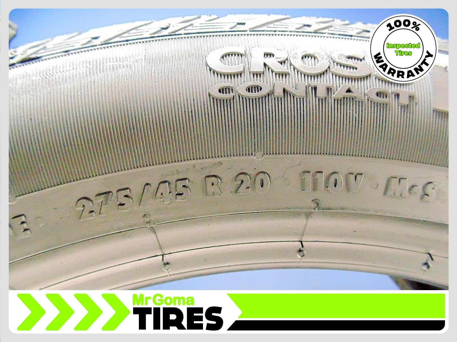 2 CONTINENTAL CROSSCONTACT LX SPORT T1 275/45R20 USED TIRES 7.3/32 TREAD 2754520