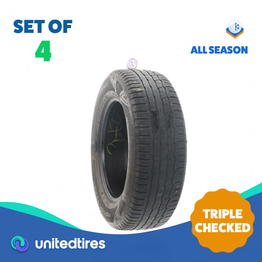 Set of (4) Used 235/65R17 Nokian Encompass AW01 108H – 6-7/32