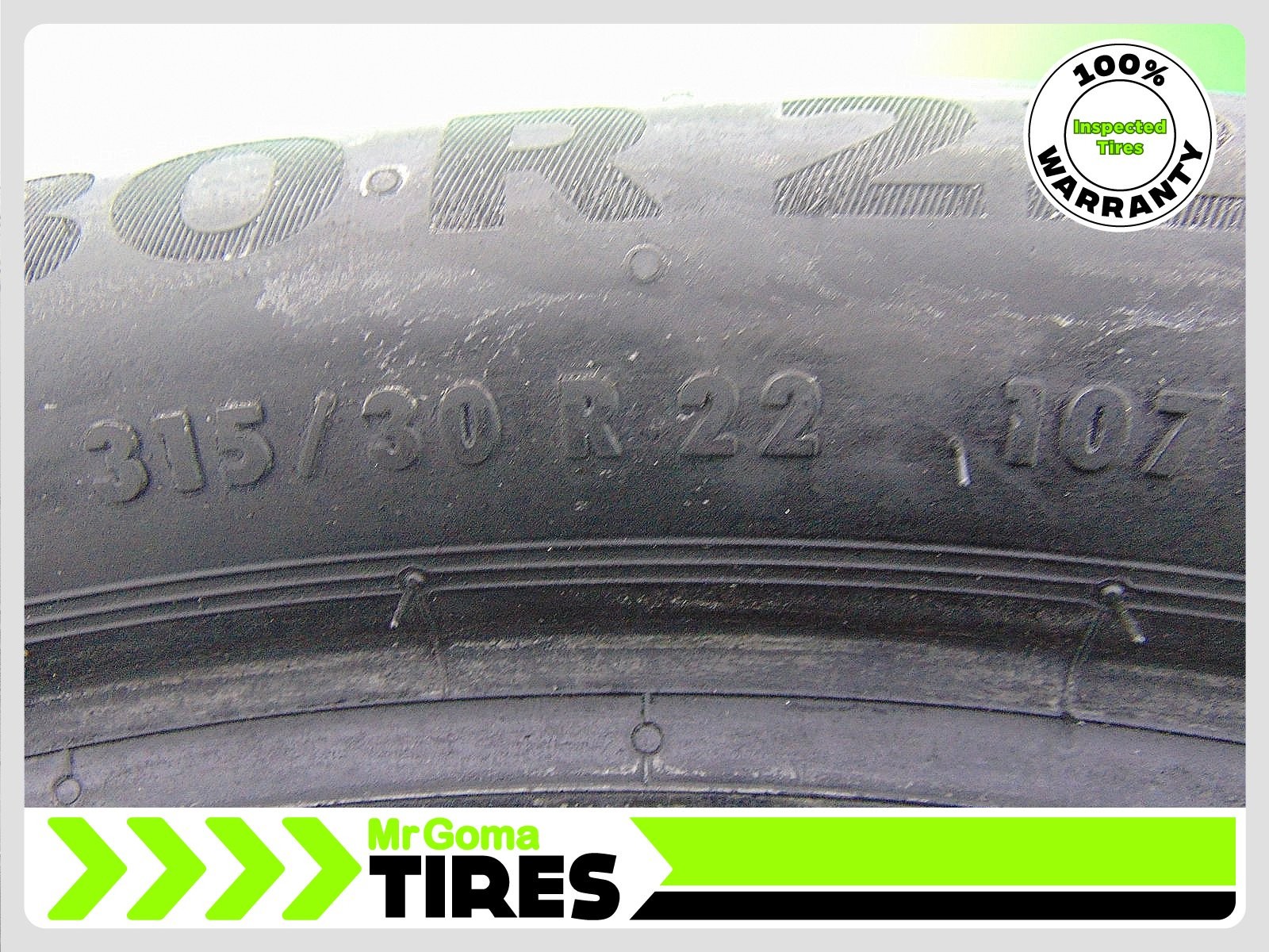 2 315/30R22 USED TIRES CONTINENTAL PREMIUMCONTACT 6 XL 7.0/32 TREAD 3153022 107Y