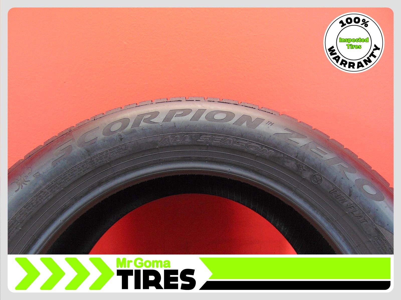1 PIRELLI SCORPION ZERO A/S RSC RFT XL 265/50R19 USED TIRE 7.3/32 TREAD RUN FLAT
