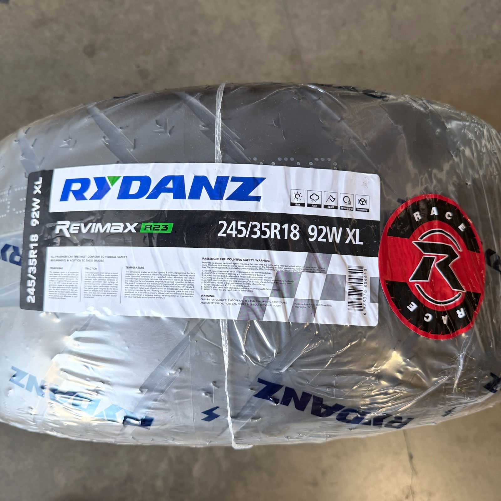 Rydanz Revimax R23 [245/35R18 92W XL] 200TW Racing Performance Tire Shibata NEW