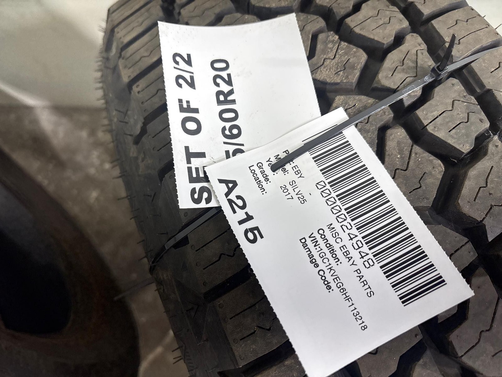 Set of （2） Milestar Patagonia A/T R Used Tire 265/60 R20 121/118R M+S 11/32