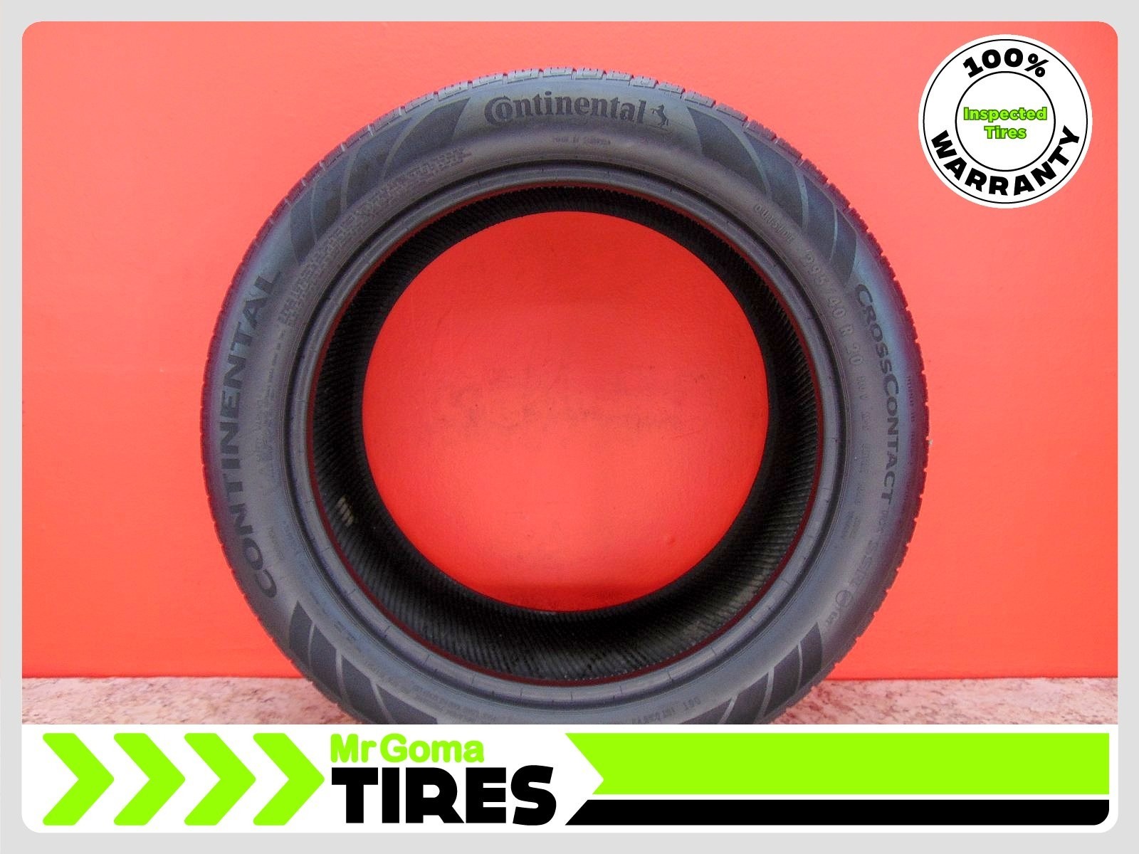 1 CONTINENTAL CROSSCONTACT RX SSR RFT MO1 XL 295/40R20 USED TIRES 7/32 TREAD