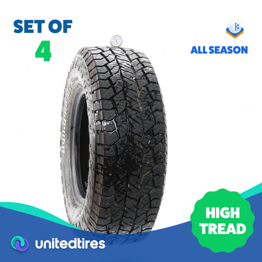 Set of (4) Used LT 285/70R17 Hankook Dynapro AT2 Xtreme 121/118S – 12.5-13/32