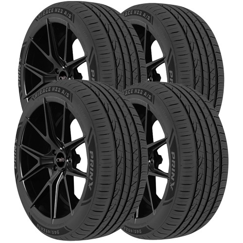 (QTY 4) 275/35R18 Prinx HiRace HZ2 A/S 99W XL Black Wall Tires