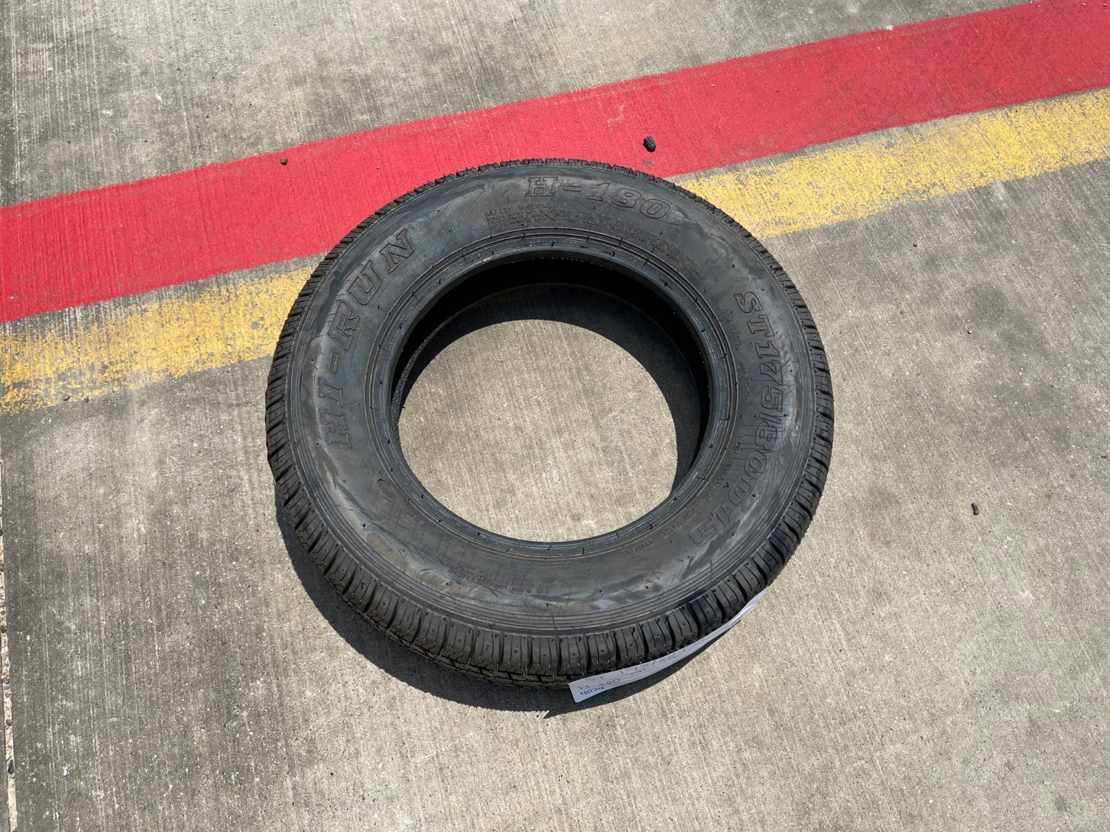(1) 175/80/13 HI-RUN H-180 tire ST175/80D13 LT 6 ply LR C 91M trailer NEW