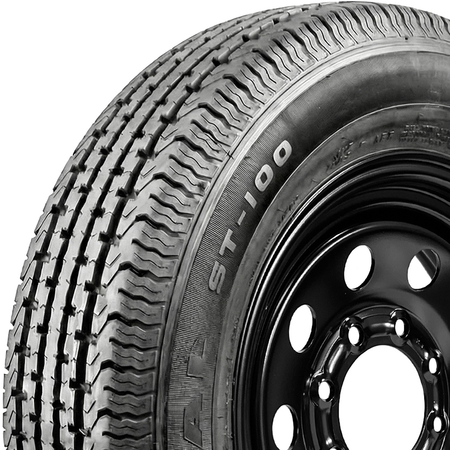 Assembly Hi-Run ST100 235/80R16 E 10 Ply Trailer 16×6 8 x 165.1 Black Modular
