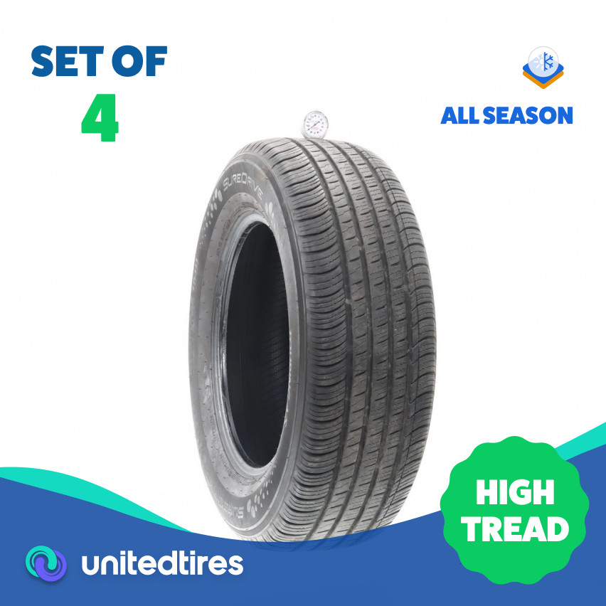 Set of (4) Used 235/65R17 SureDrive Touring A/S TA71 104H – 9-10/32