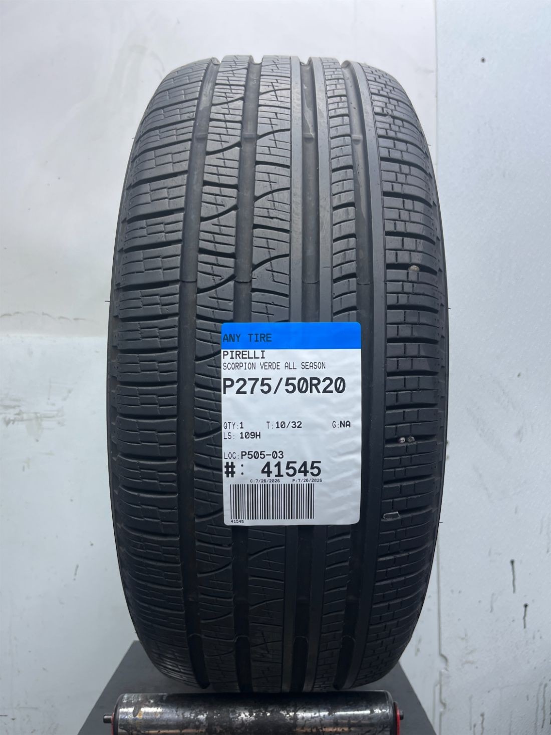1 Used P275/50R20 Pirelli Scorpion Verde All Season 109 H – 10/32