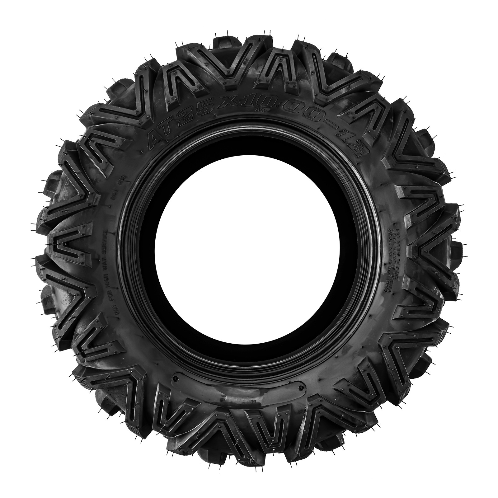 2PCS 25×10-12 25x10x12 ATV Tires 6Ply 25-10-12 All Terrain UTV Tires 