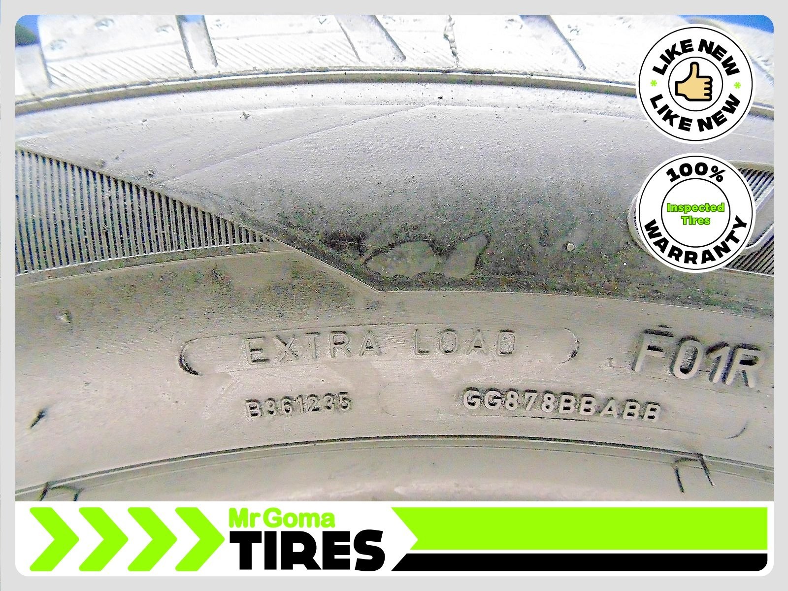 1 GOODYEAR EAGLE SPORT A/S RSC RFT XL 285/45R20 USED TIRE 9.9/32 TREAD RUN FLAT