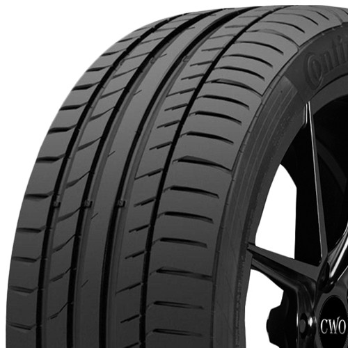 (QTY 4) 255/50R19 Continental Sport Contact 5 103W SL Black Wall Tires