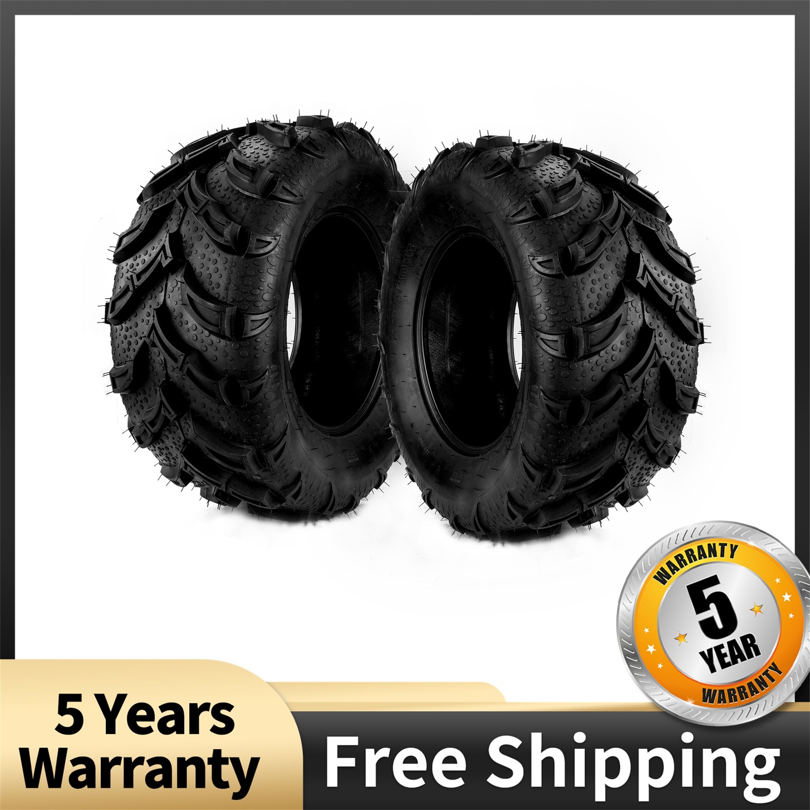 Set of 2 25×10-12 ATV Tires 25x10x12 6Ply Heavy Duty ATV UTV All Terrain