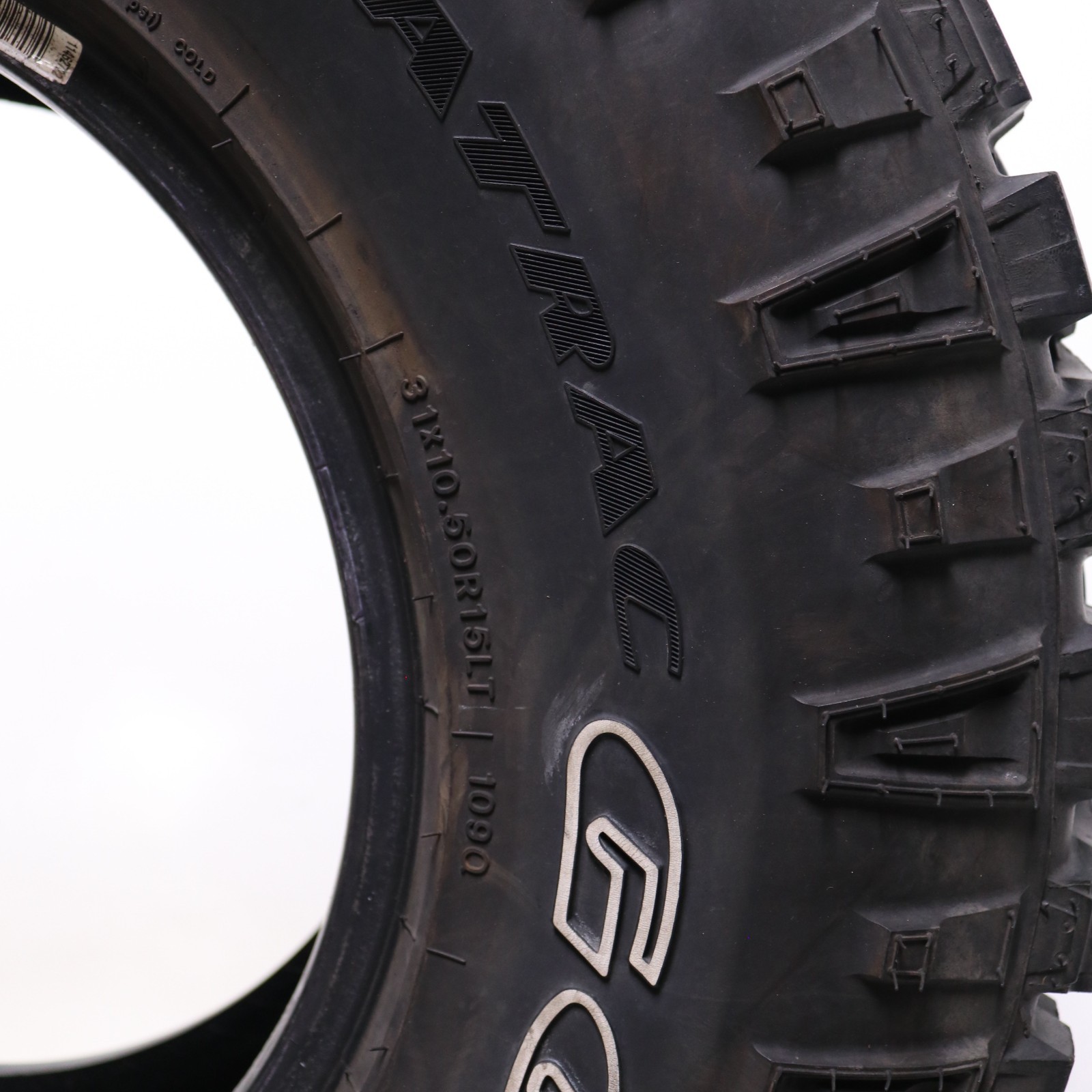 Set of 2 Used LT 31X10.50R15 Goodyear Wrangler Duratrac – 109Q – 12-13/32