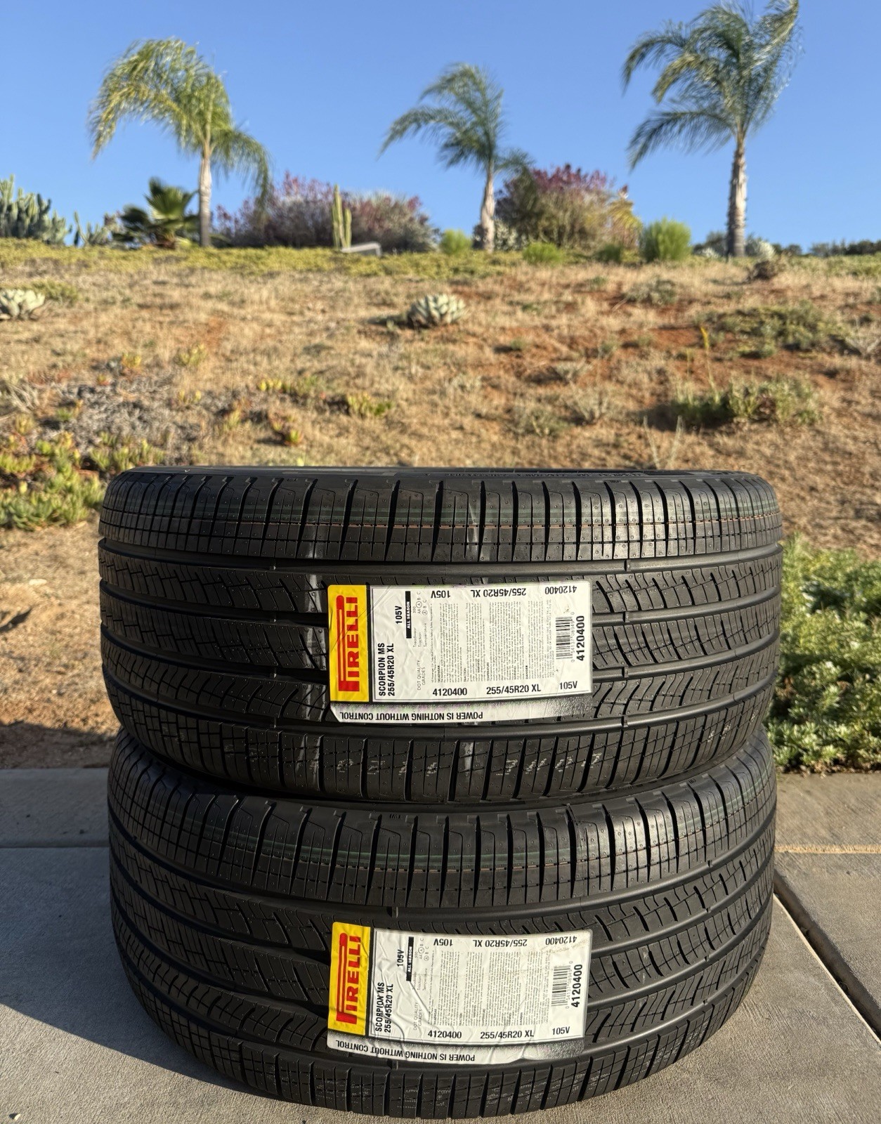 TWO BRAND NEW 255/45R20 105V Pirelli Scorpion MS All Season Tires 2554520
