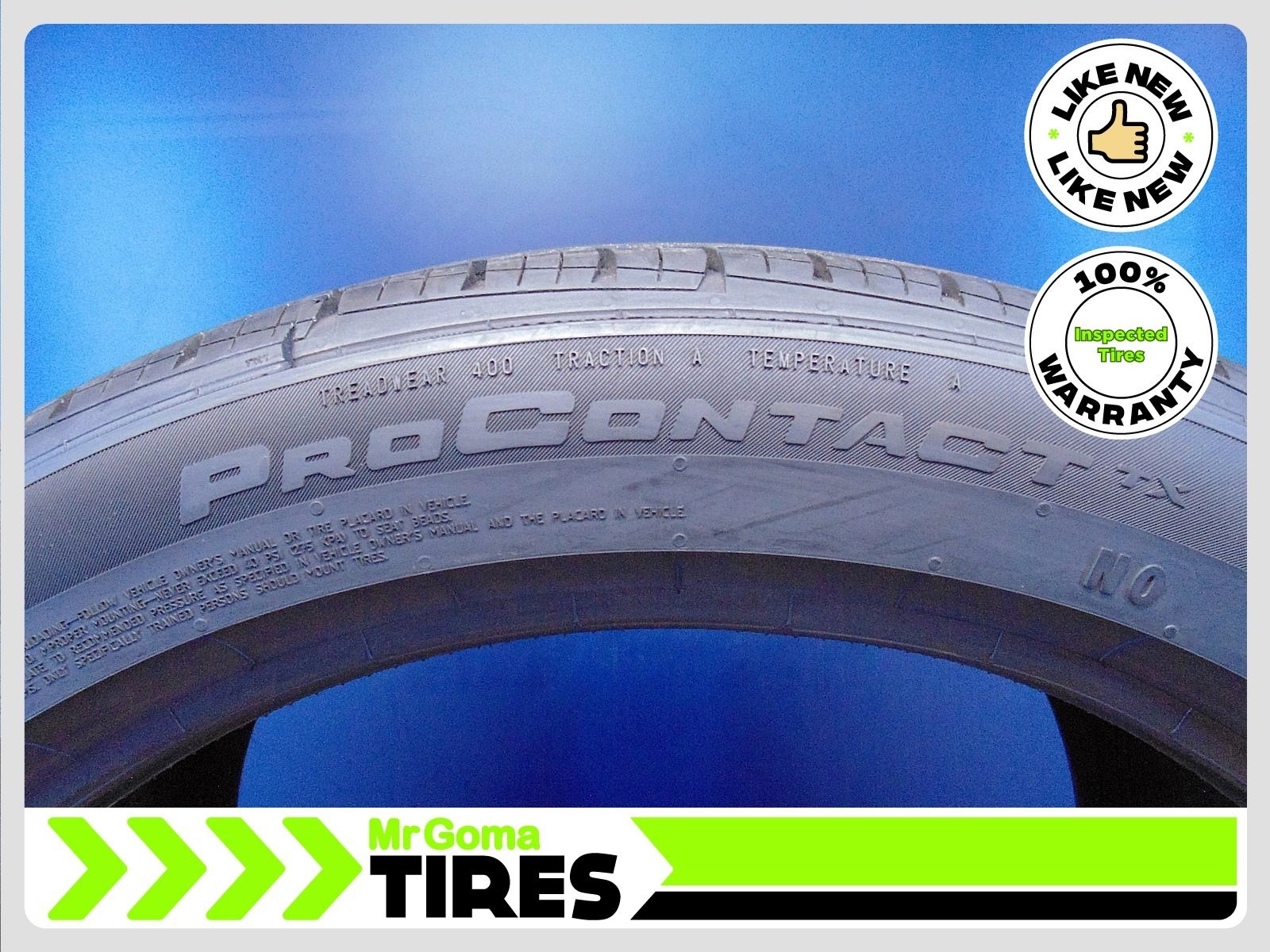 1 CONTINENTAL PROCONTACT TX NO XL 315/35R21 USED TIRE 9.0/32 111V 3153521