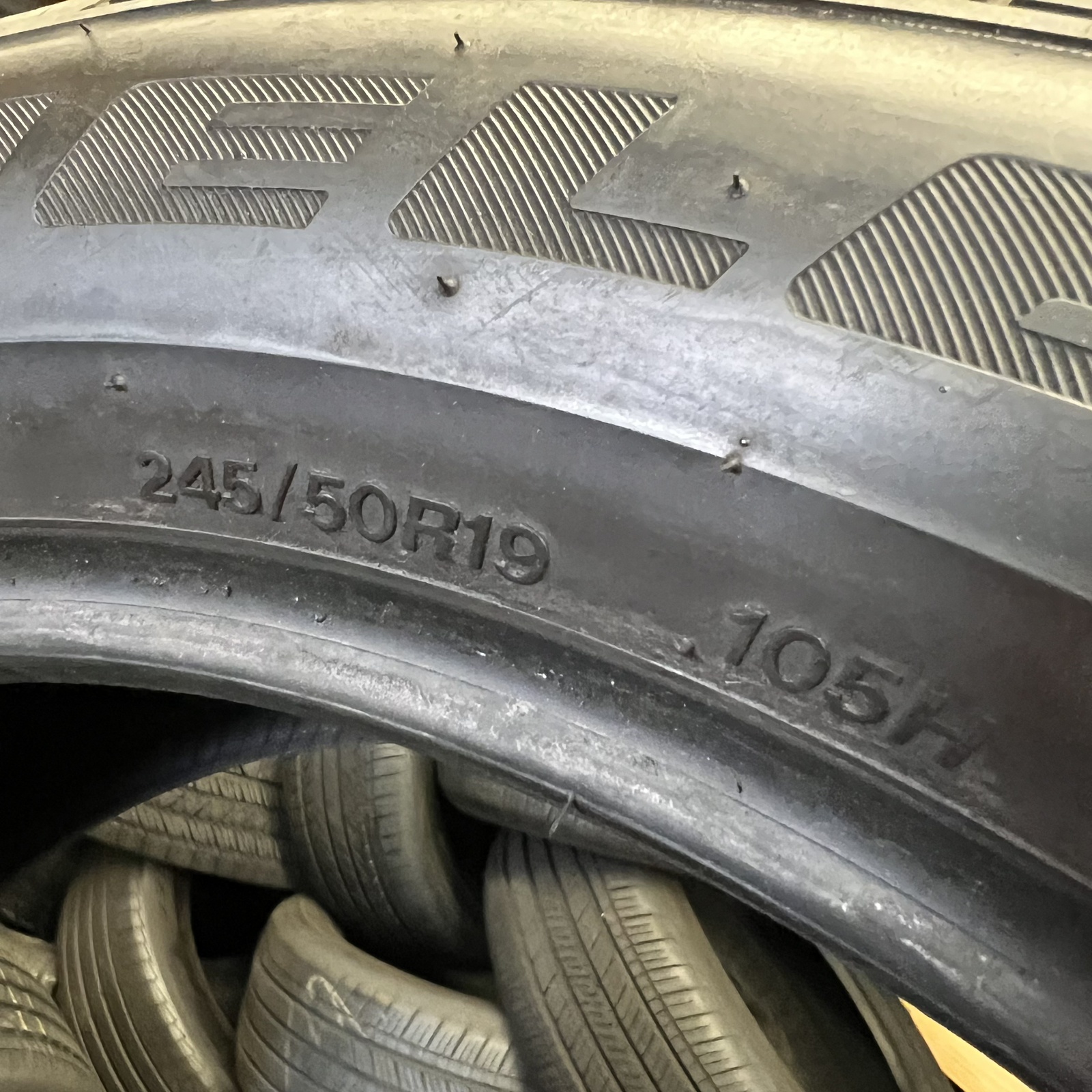 1 Tire Bridgestone Dueler H/P Sport AS RFT BMW 245/50R19 105H DOT.4923