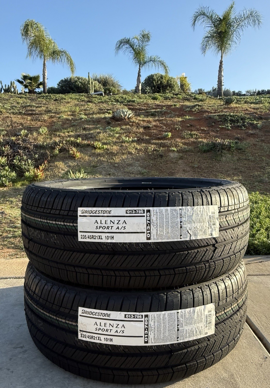 FOUR BRAND NEW 235/45R21 101H Bridgestone Alenza Sport A/S All Season Tires