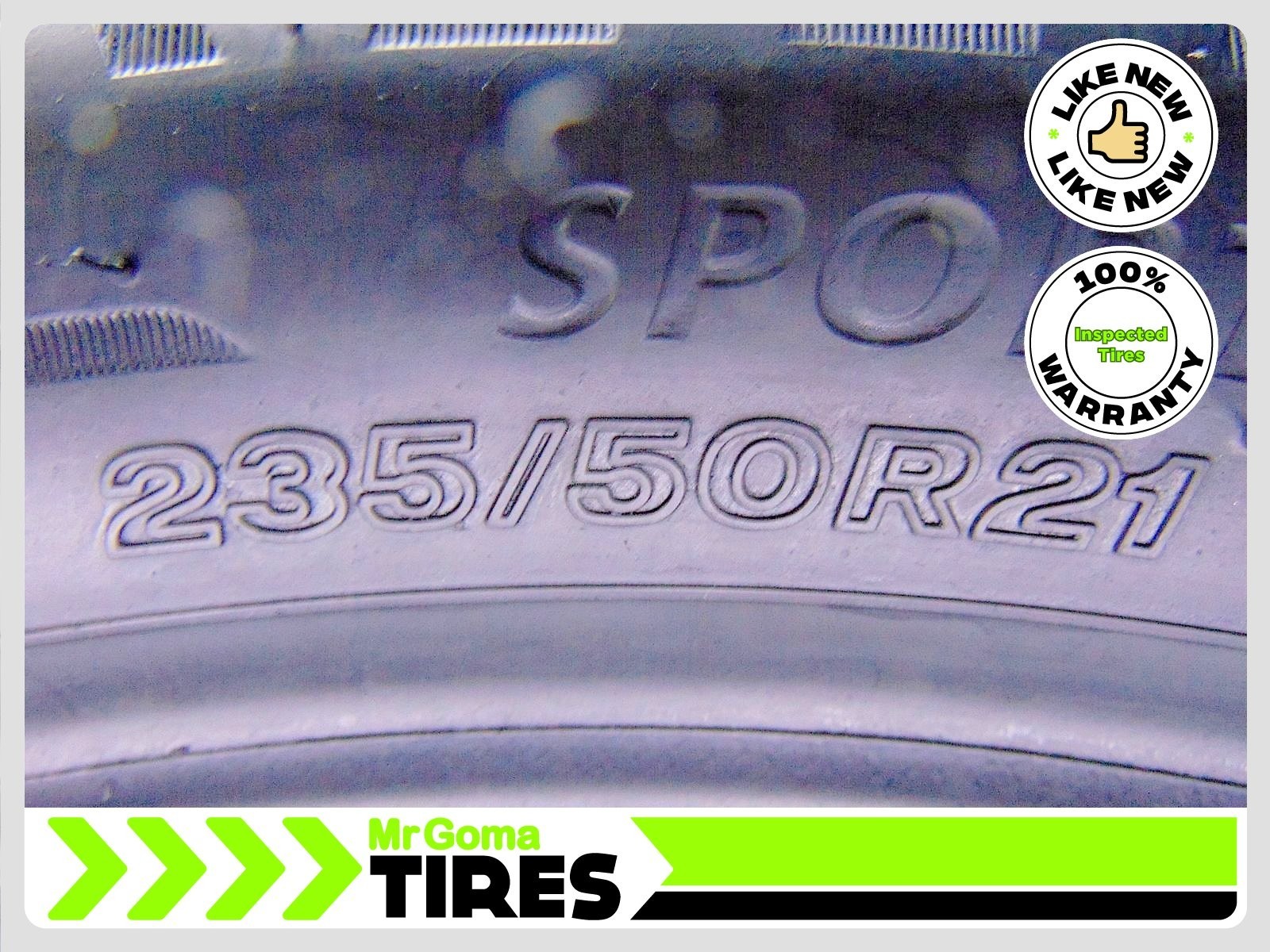 2 BRIDGESTONE ALENZA SPORT A/S 235/50R21 – 9.5/32 Tread USED TIRES 101V 2355021